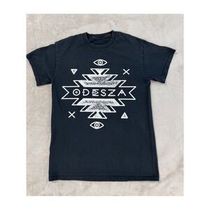 Odesza Tour 2017 T Shirt Black Graphic Concert Tee EDM Music Unisex Small